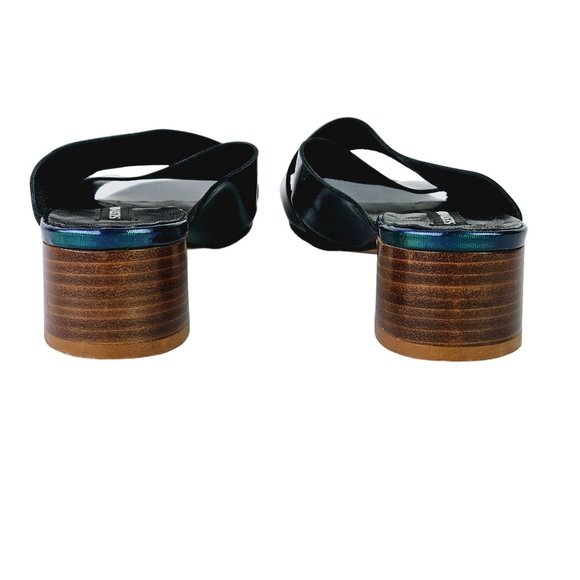 Vtg Sesto Meucci Ombre Blue Sandals Leather Criss Cross Slides Sz 6M - Picture 9 of 10